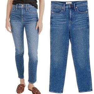 Madewell High Rise Stovepipe Slim Straight Jeans in Manchester Wash Size 25
